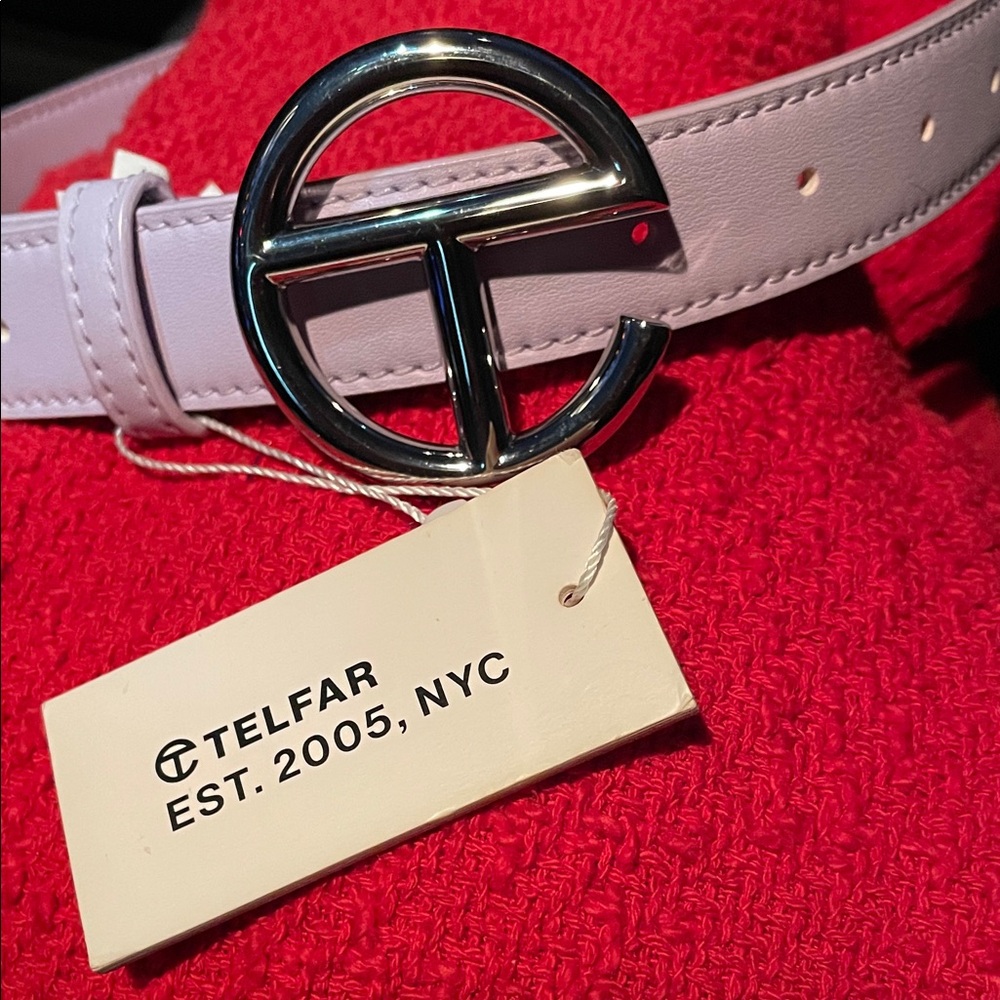 Telfar  Belt with Shiny Silver Buckle